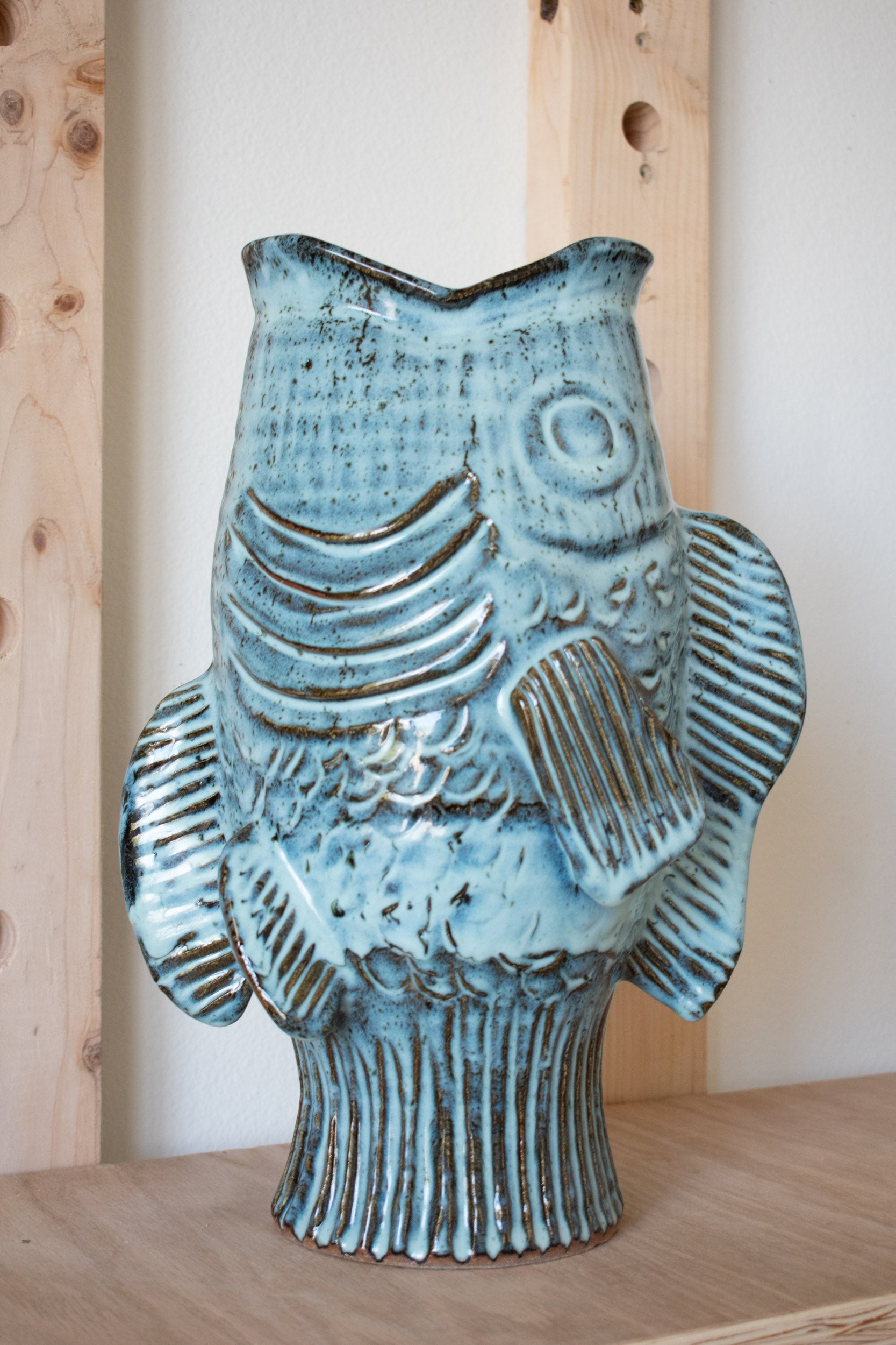 Fish Vase No 04 - Mist 14”