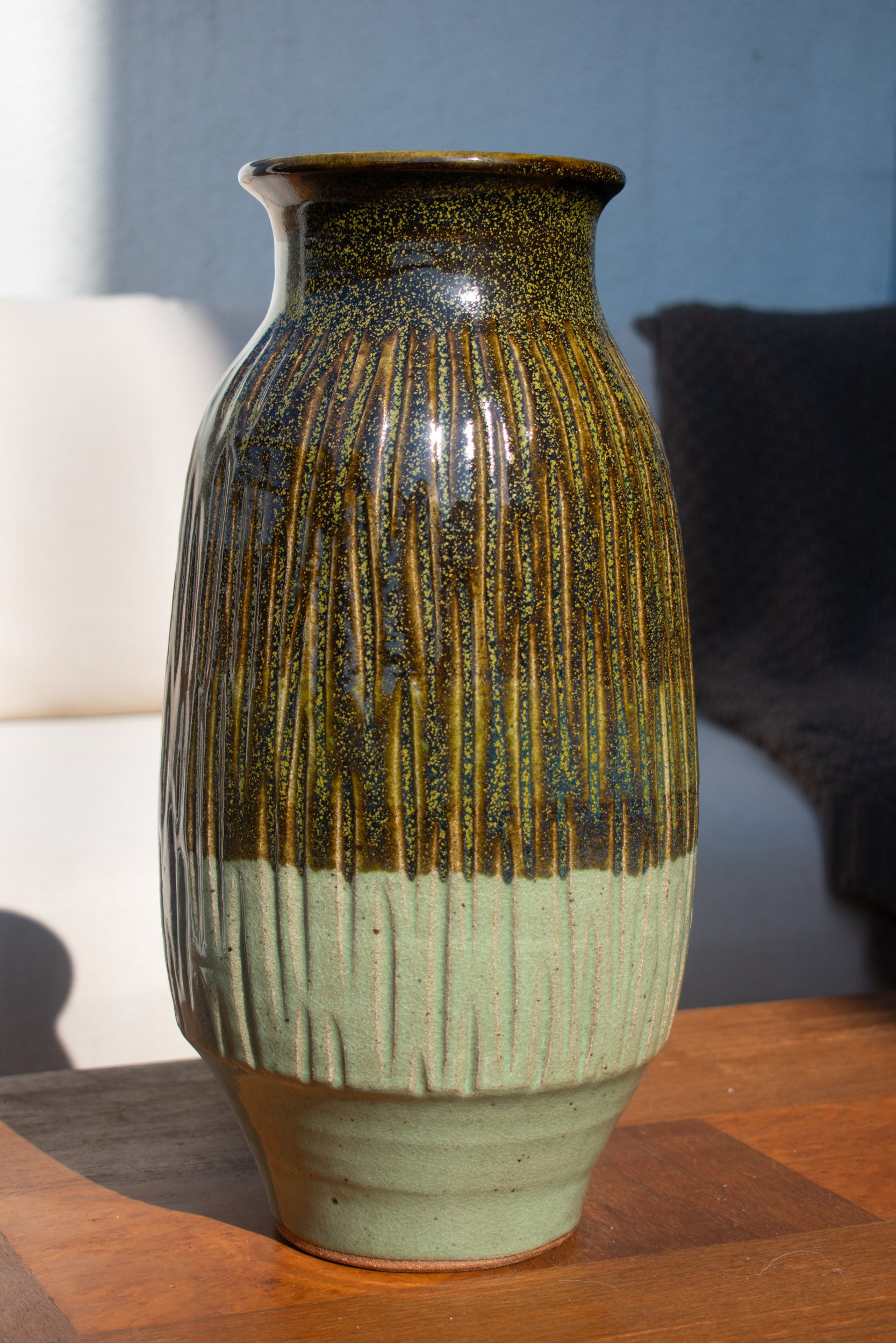 Ribbed Vase - Forest No. 53 - 16"