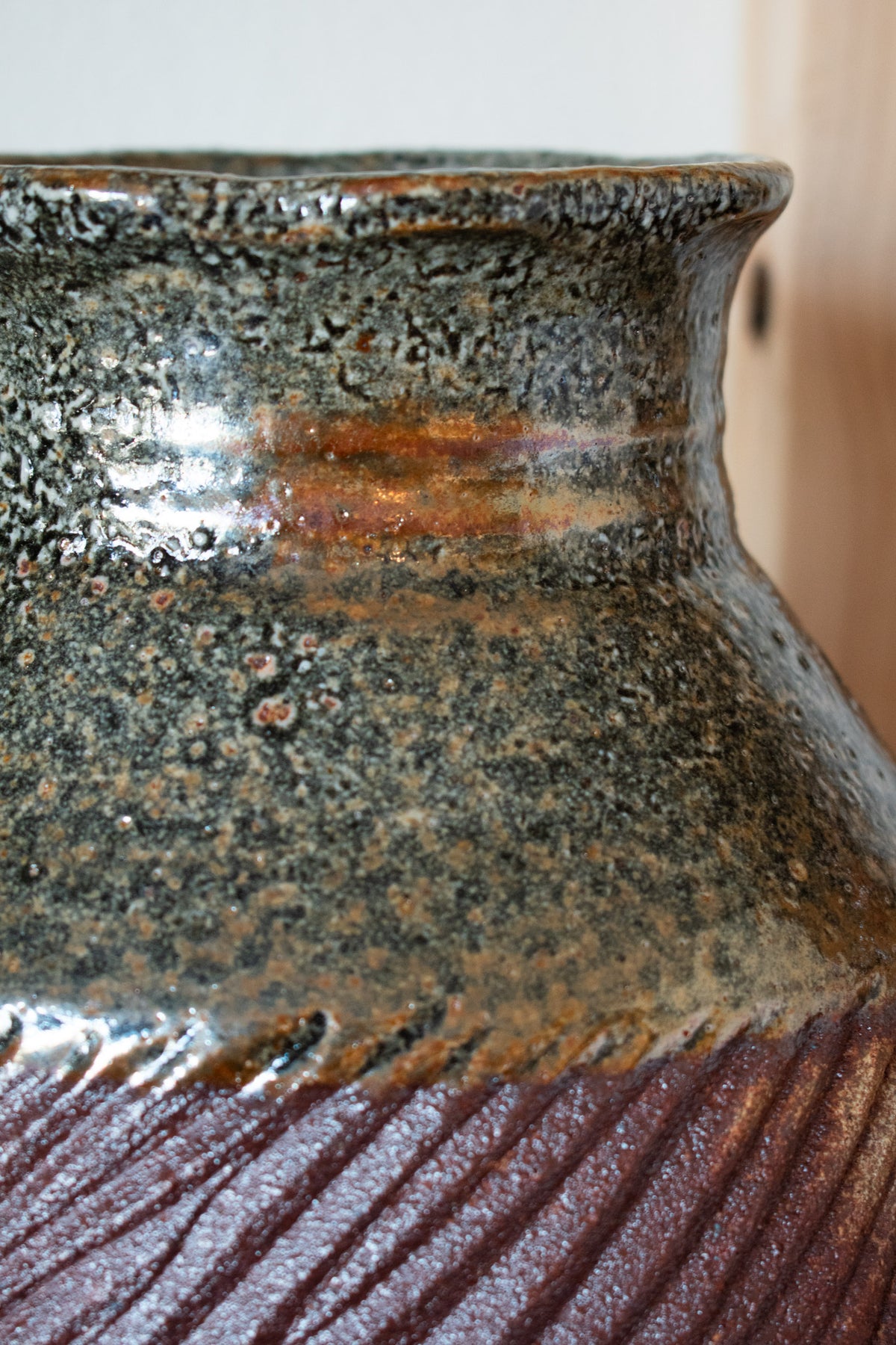 Spiral Carved Vase – Earth No. 58 – 12″