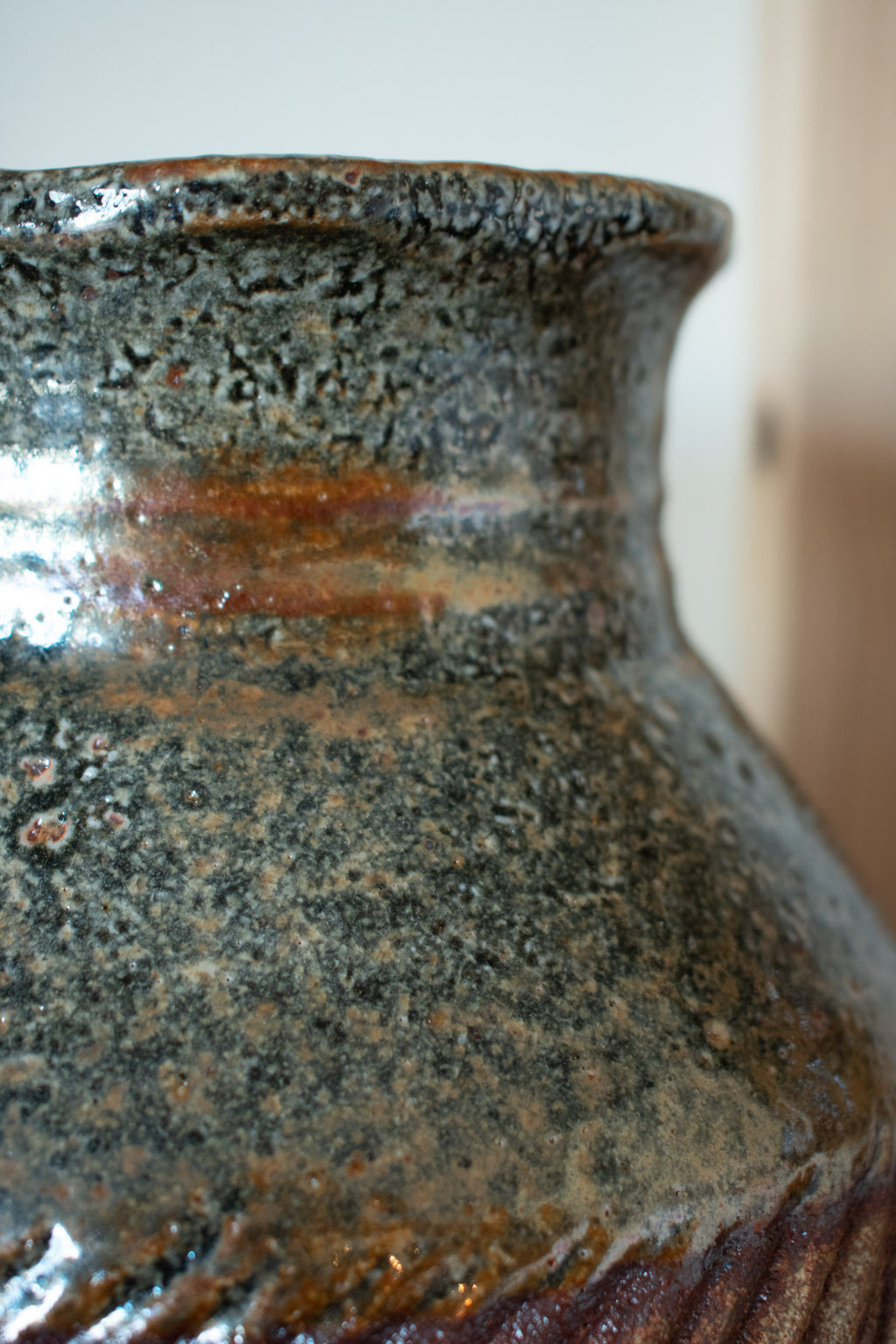Spiral Carved Vase – Earth No. 58 – 12″
