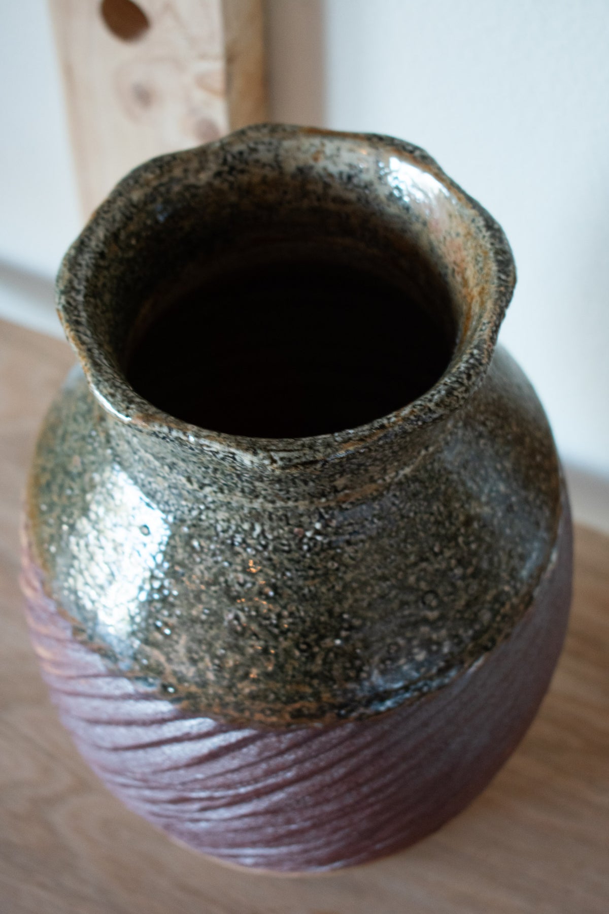 Spiral Carved Vase – Earth No. 58 – 12″