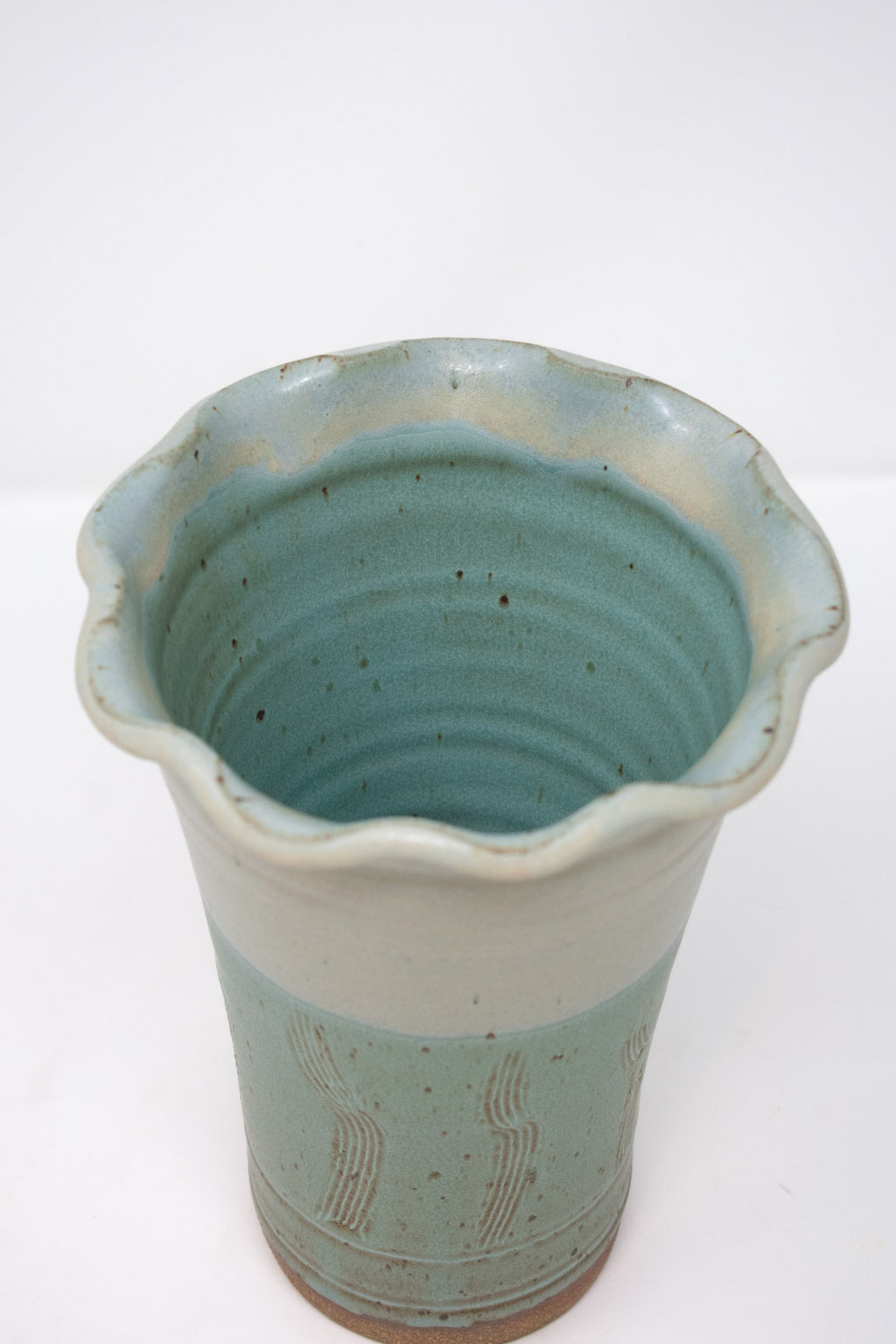Lagoon & Stone Scalloped Vase No. 34 - 9"