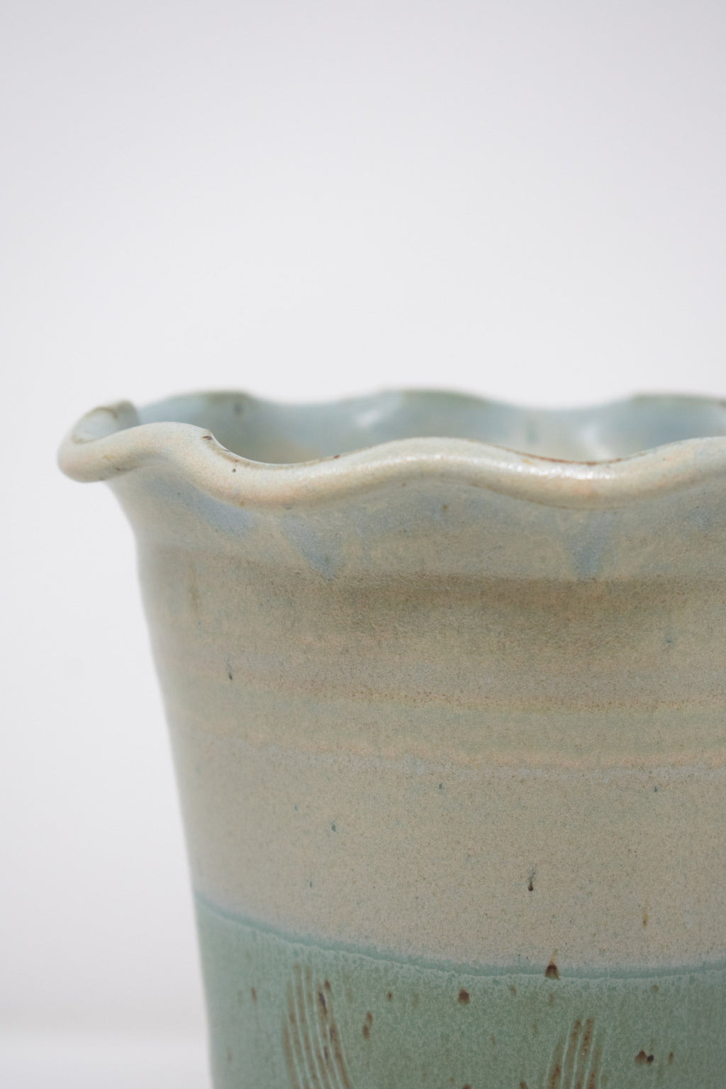 Lagoon & Stone Scalloped Vase No. 34 - 9"