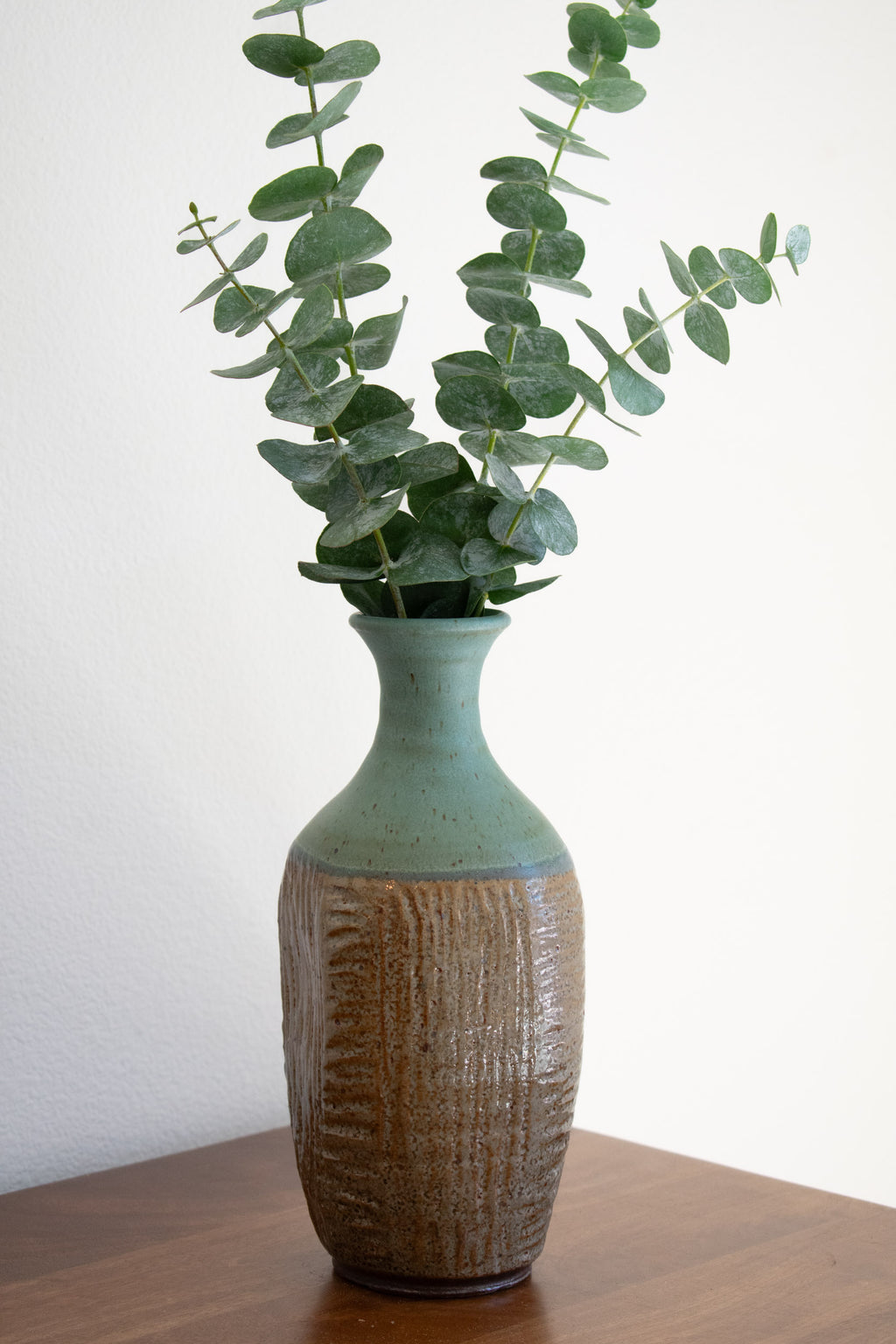 Carves Vase – Lagoon & Rust No. 32 - 11"