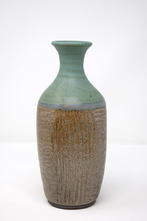 Carves Vase – Lagoon & Rust No. 32 - 11"