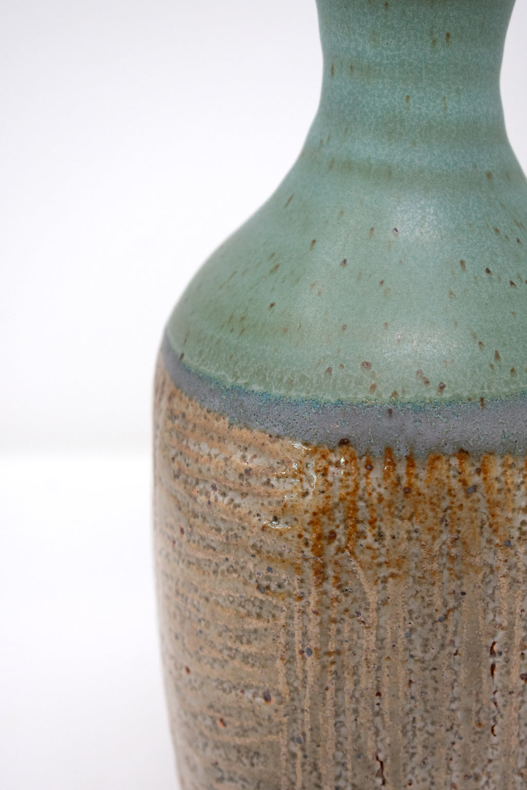 Carves Vase – Lagoon & Rust No. 32 - 11"