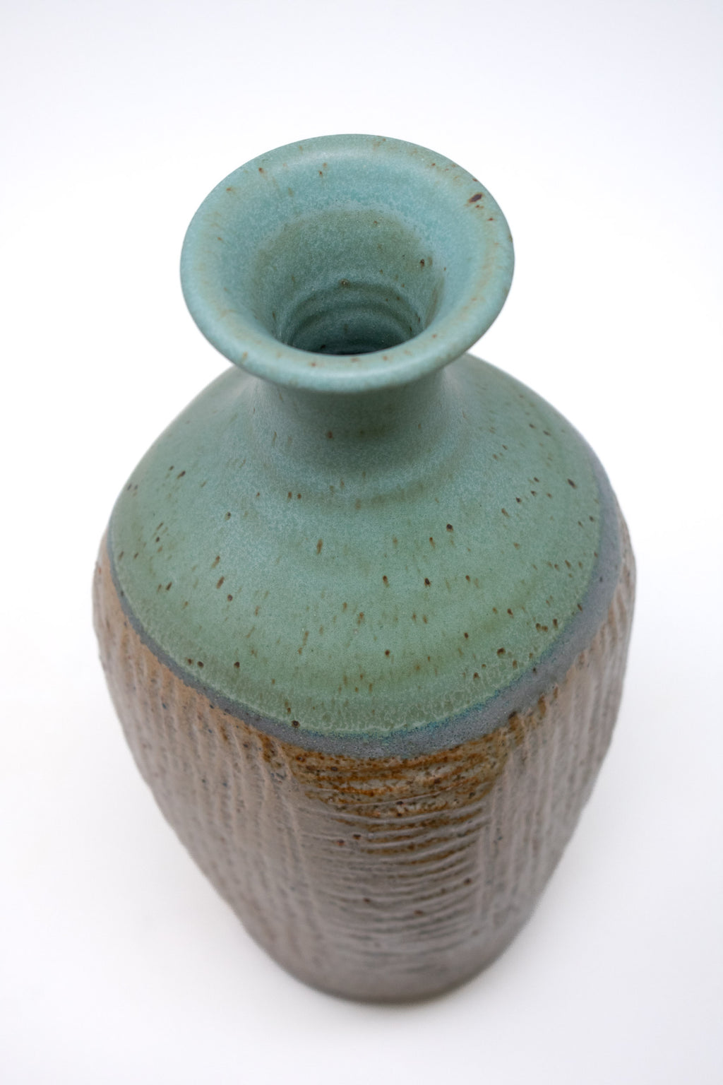 Carves Vase – Lagoon & Rust No. 32 - 11"