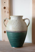 Handled Vase – Forest & Cream No. 72 – 11″
