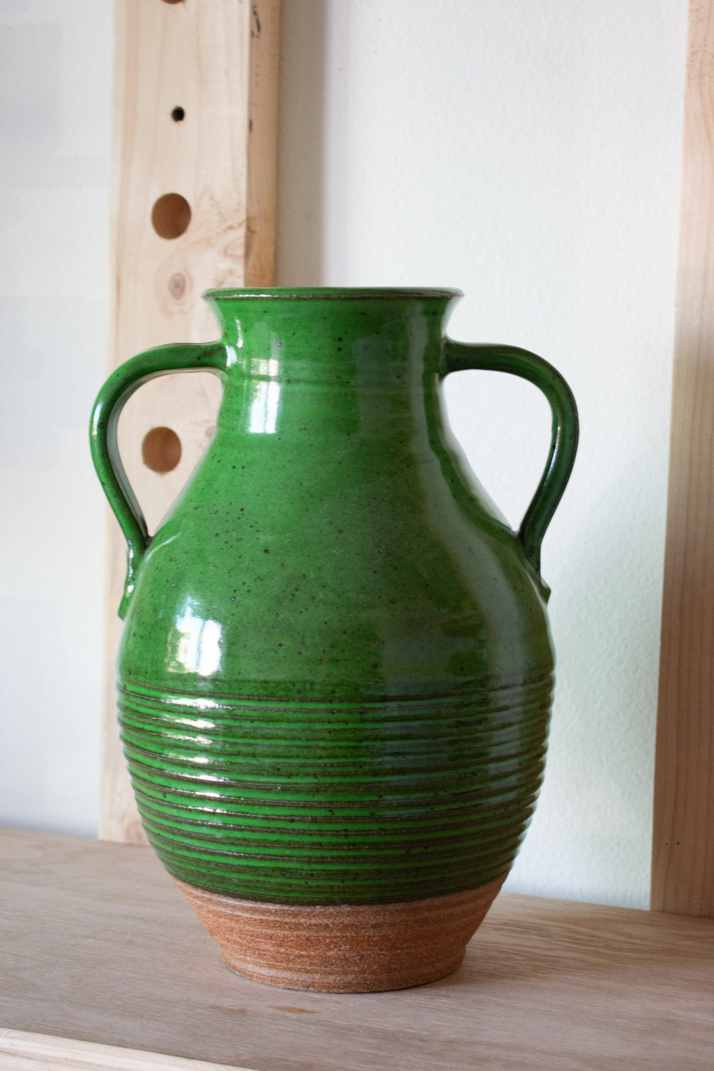 Handled Vase – Moss No. 74 – 12.5″