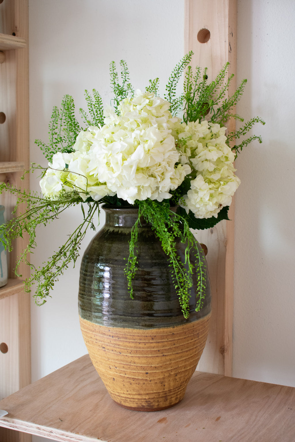 Ribbed Vase - Forest No. 51- 13"