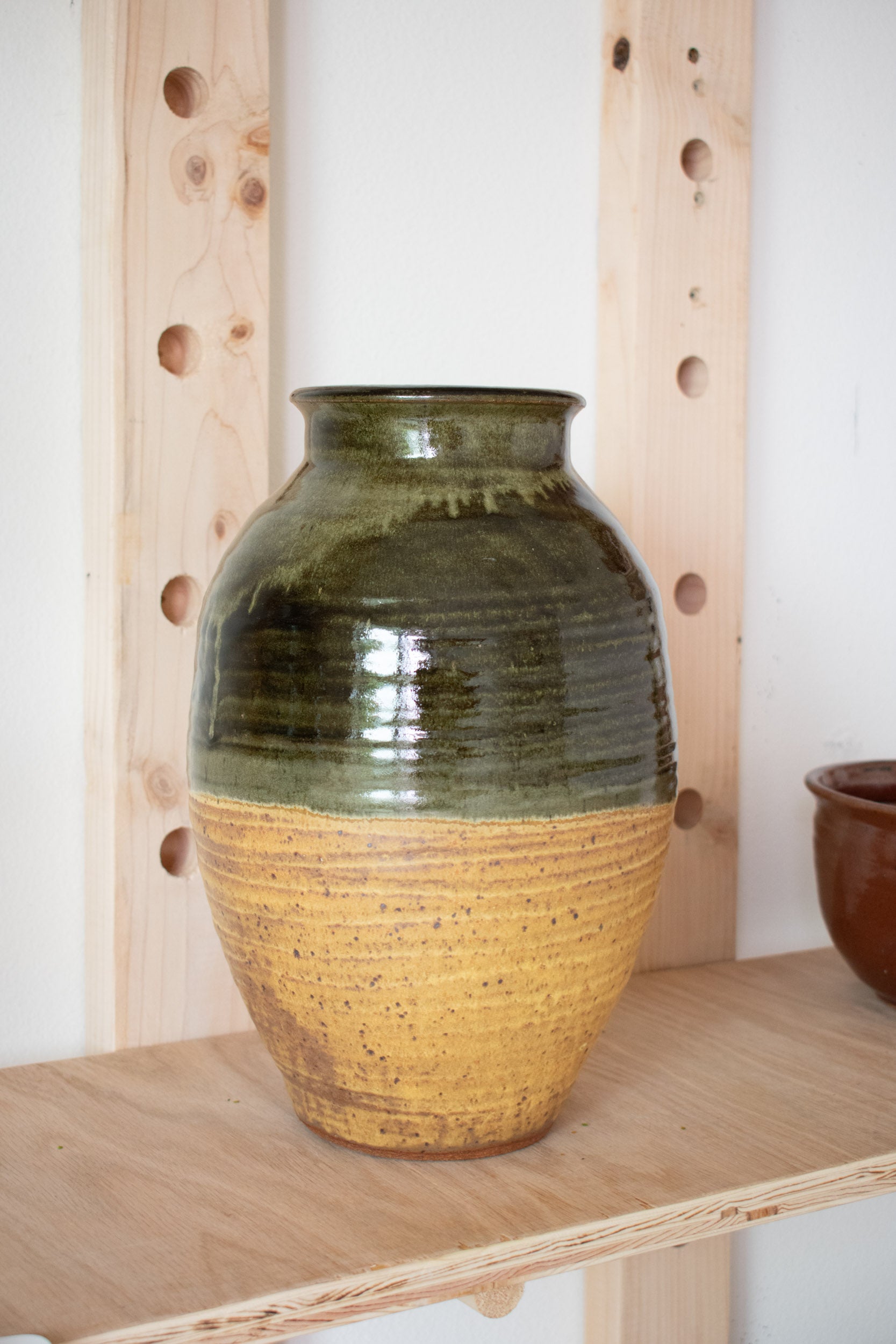 Ribbed Vase - Forest No. 51- 13"