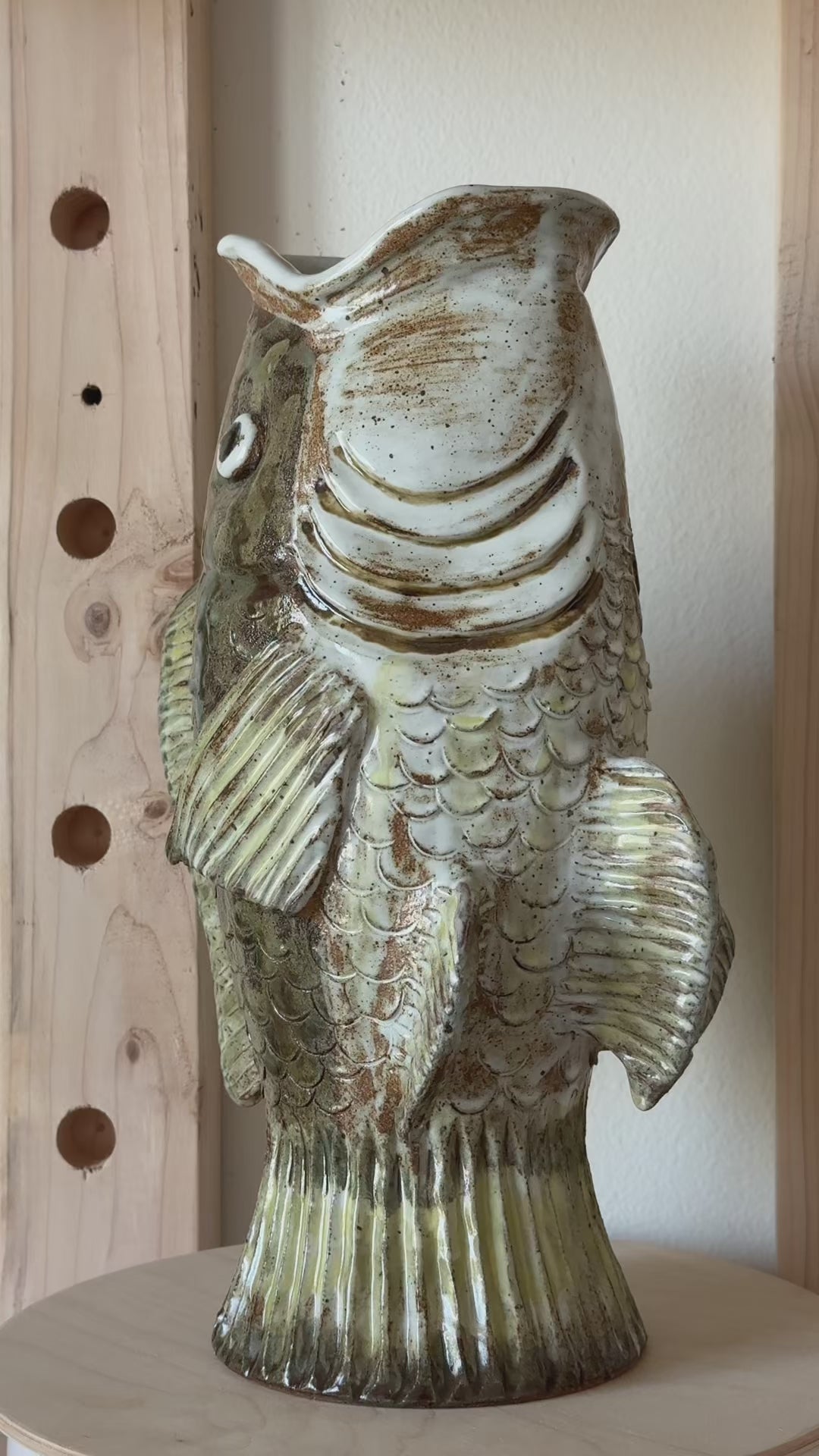 Fish Vase No 02 - Riverbank 15”